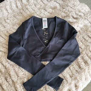 Gymshark Gains Seamless Distressed Super Crop Top